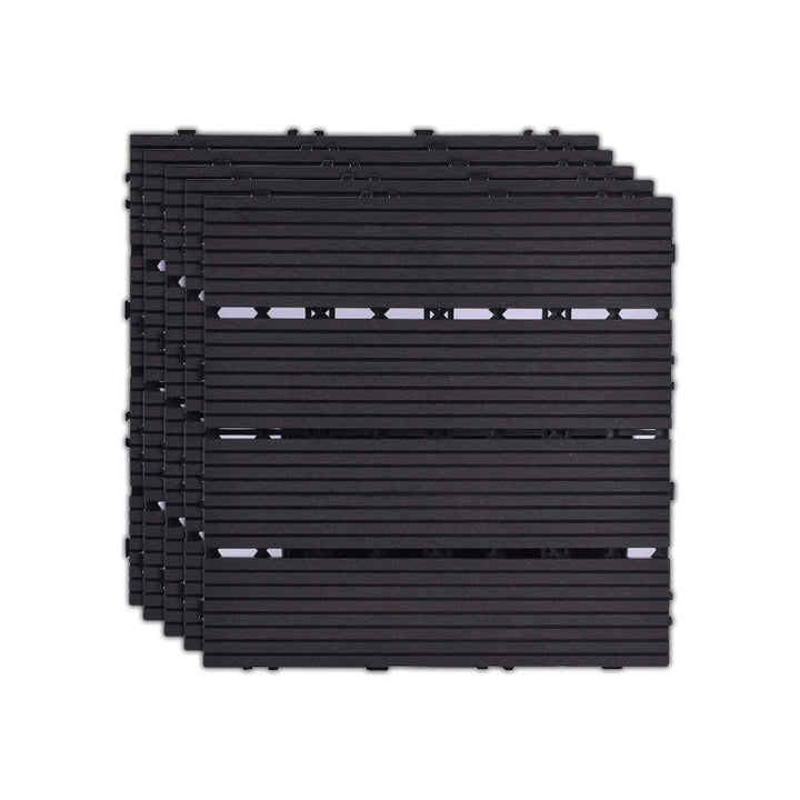 Lisslune | 11 Pack 12" X 12" Square Deck/Patio Tiles Snap Fit for Outdoor Patio Tiles