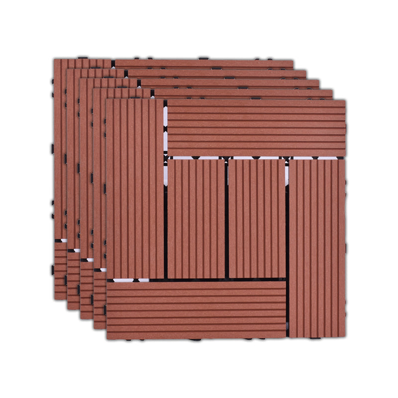 Lisslune | 11 Pack 12" X 12" Square Deck/Patio Tiles Snap Fit for Outdoor Patio Tiles