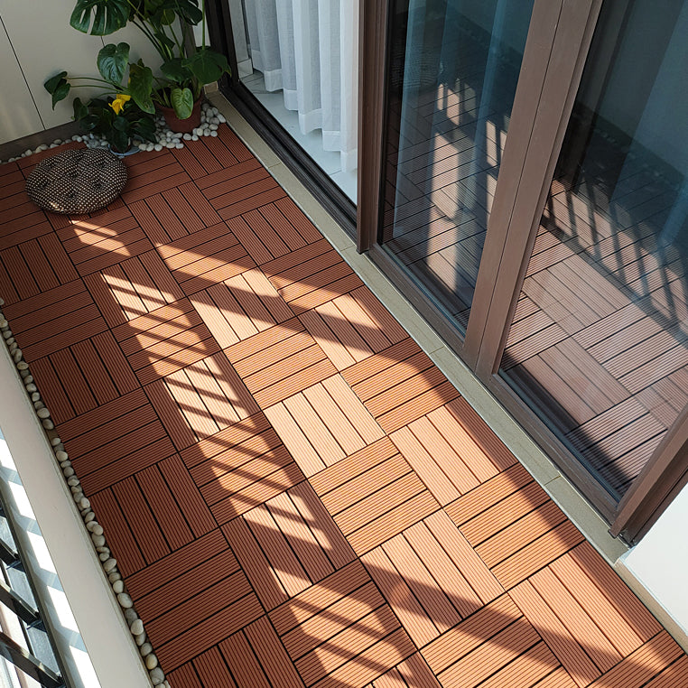 Lisslune | 11 Pack 12" X 12" Square Deck/Patio Tiles Snap Fit for Outdoor Patio Tiles
