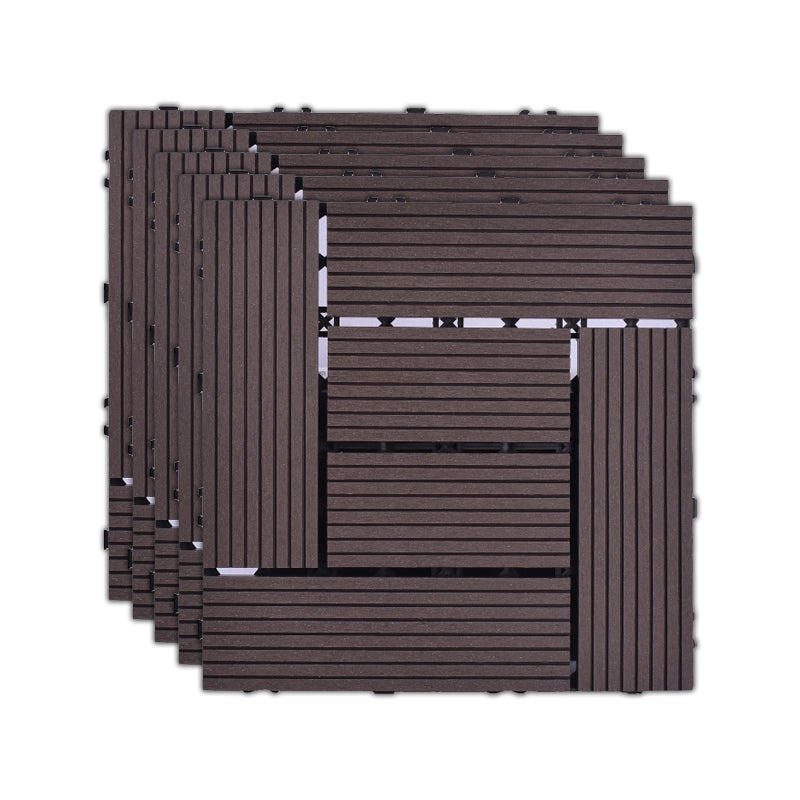 Lisslune | 11 Pack 12" X 12" Square Deck/Patio Tiles Snap Fit for Outdoor Patio Tiles