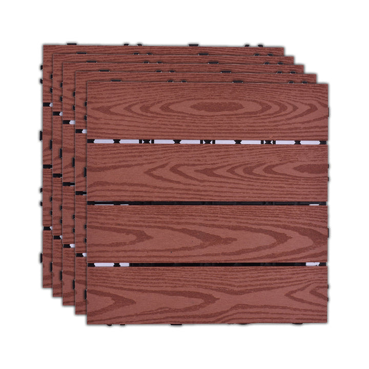 Lisslune | 11 Pack 12" X 12" Square Deck/Patio Tiles Snap Fit for Outdoor Patio Tiles