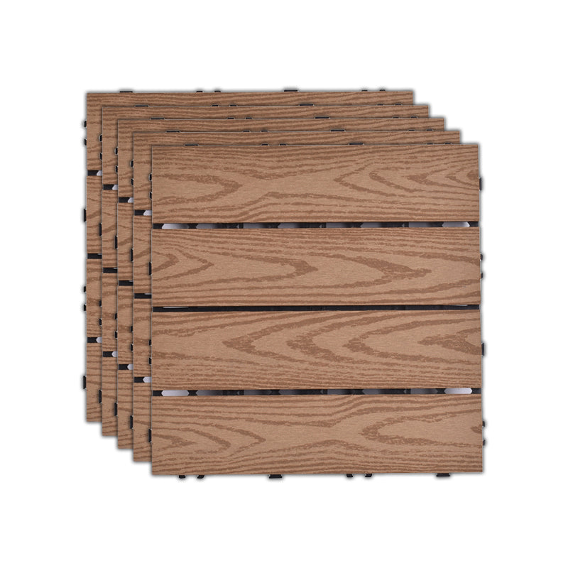 Lisslune | 11 Pack 12" X 12" Square Deck/Patio Tiles Snap Fit for Outdoor Patio Tiles