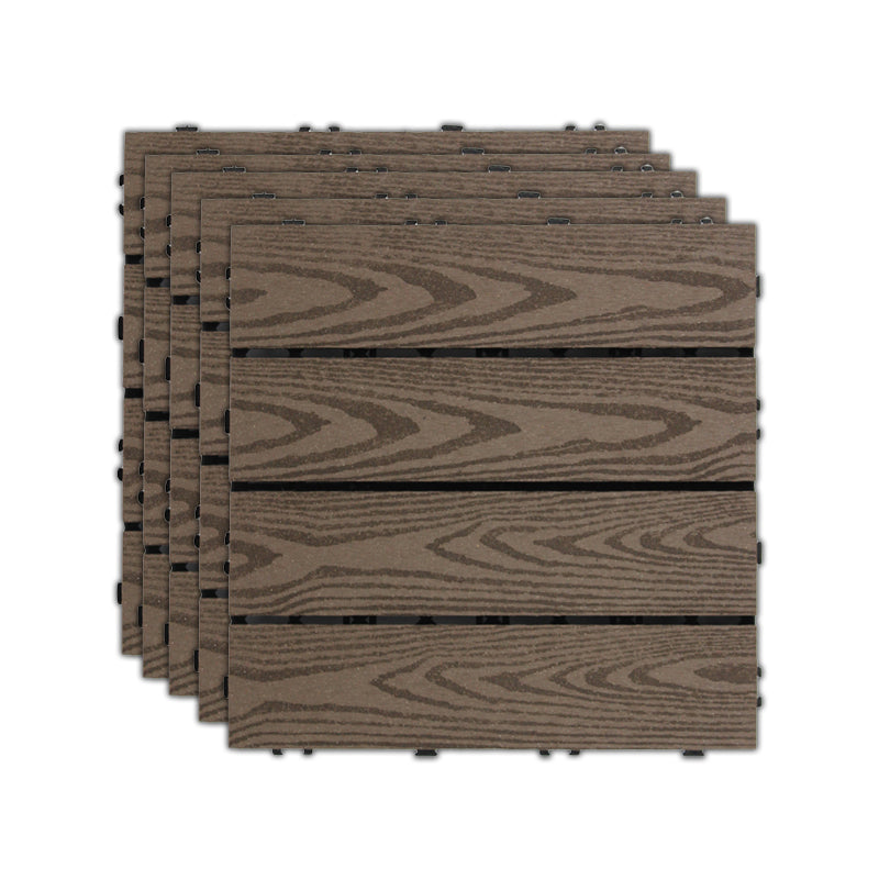 Lisslune | 11 Pack 12" X 12" Square Deck/Patio Tiles Snap Fit for Outdoor Patio Tiles