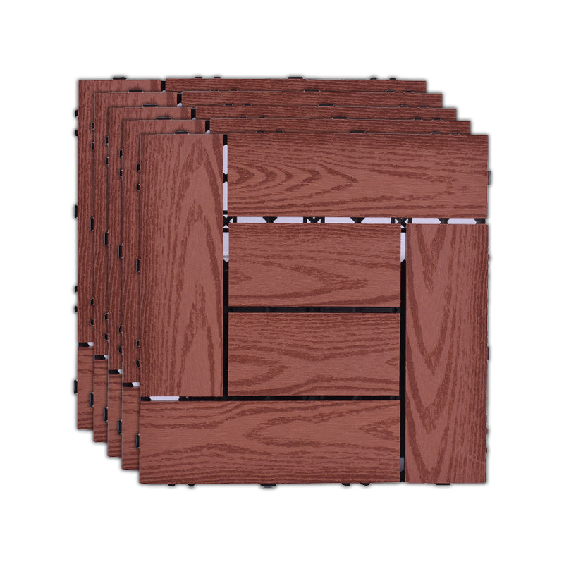 Lisslune | 11 Pack 12" X 12" Square Deck/Patio Tiles Snap Fit for Outdoor Patio Tiles