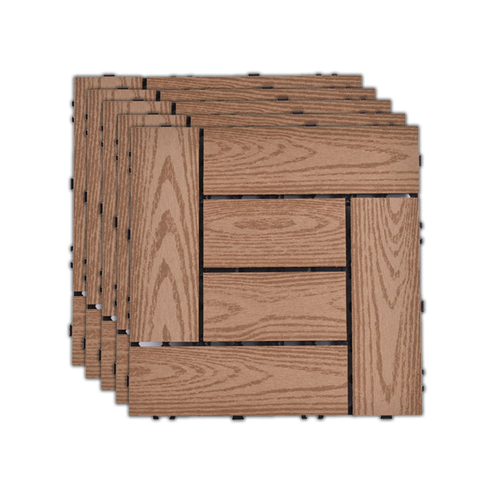 Lisslune | 11 Pack 12" X 12" Square Deck/Patio Tiles Snap Fit for Outdoor Patio Tiles