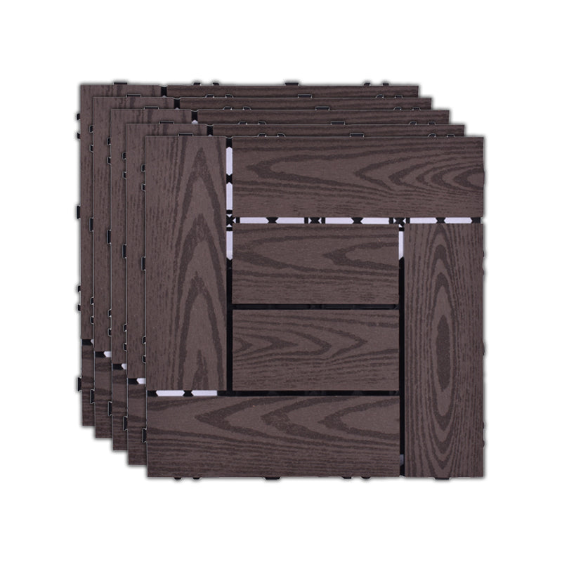 Lisslune | 11 Pack 12" X 12" Square Deck/Patio Tiles Snap Fit for Outdoor Patio Tiles