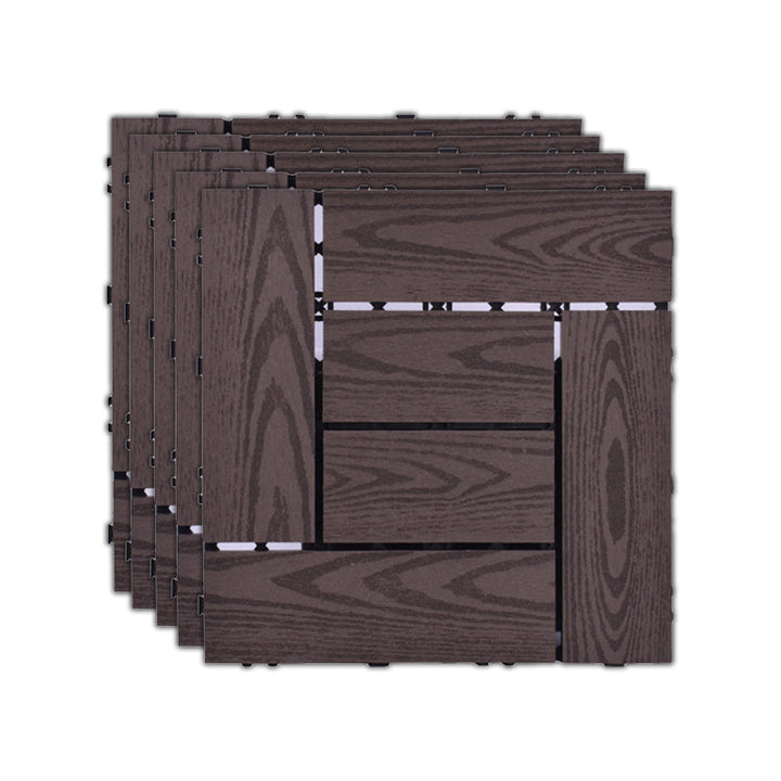 Lisslune | 11 Pack 12" X 12" Square Deck/Patio Tiles Snap Fit for Outdoor Patio Tiles