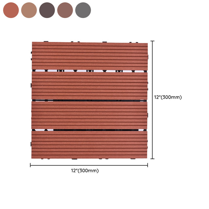 Lisslune | 11 Pack 12" X 12" Square Deck/Patio Tiles Snap Fit for Outdoor Patio Tiles