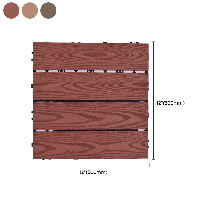 Lisslune | 11 Pack 12" X 12" Square Deck/Patio Tiles Snap Fit for Outdoor Patio Tiles