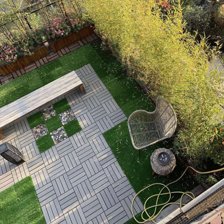 Lisslune | Square Click Paver Tiles Striped Pattern Tiles