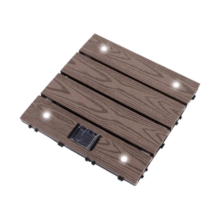 Lisslune | Striped Pattern Terrace Floor Tiles Square Click Floor Tiles Floor Board