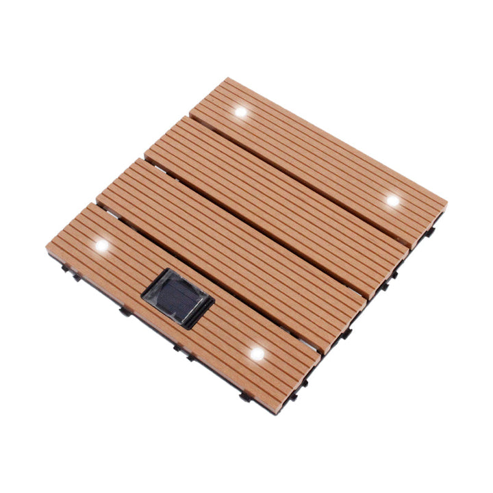 Lisslune | Striped Pattern Terrace Floor Tiles Square Click Floor Tiles Floor Board