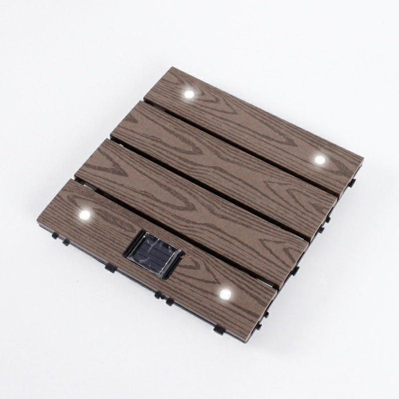 Lisslune | Striped Pattern Terrace Floor Tiles Square Click Floor Tiles Floor Board