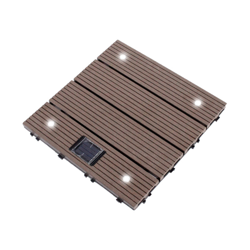Lisslune | Striped Pattern Terrace Floor Tiles Square Click Floor Tiles Floor Board