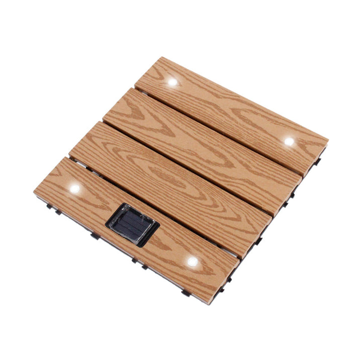 Lisslune | Striped Pattern Terrace Floor Tiles Square Click Floor Tiles Floor Board