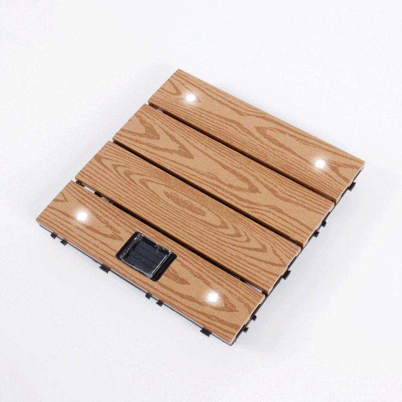 Lisslune | Striped Pattern Terrace Floor Tiles Square Click Floor Tiles Floor Board