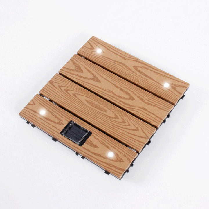 Lisslune | Striped Pattern Terrace Floor Tiles Square Click Floor Tiles Floor Board