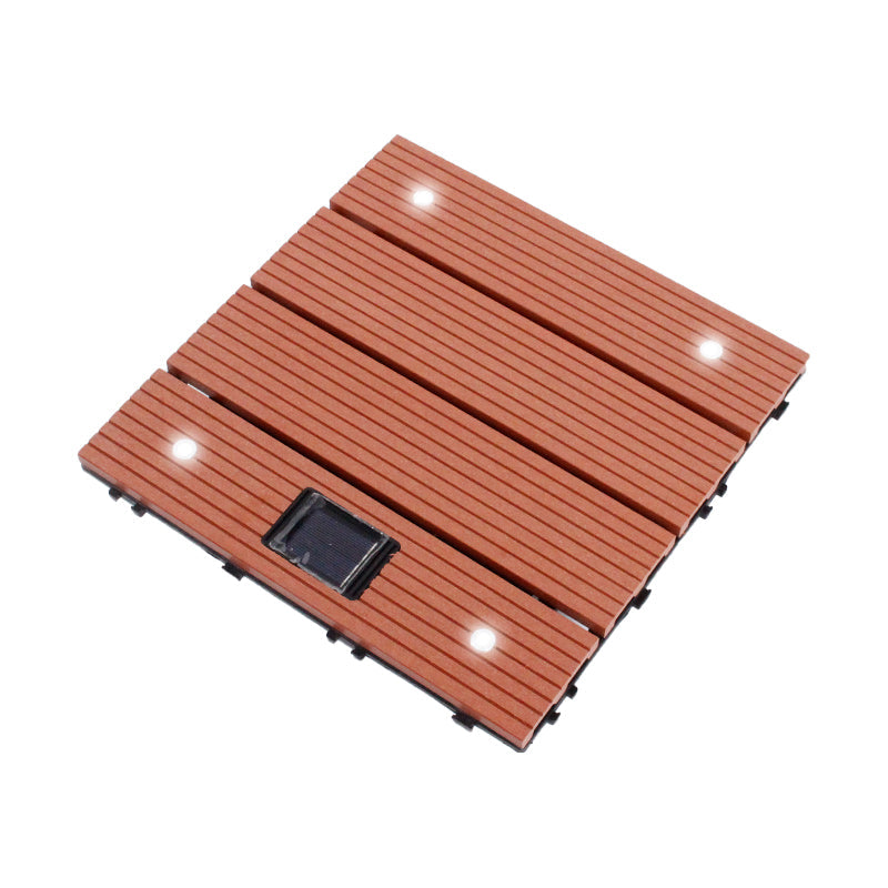 Lisslune | Striped Pattern Terrace Floor Tiles Square Click Floor Tiles Floor Board