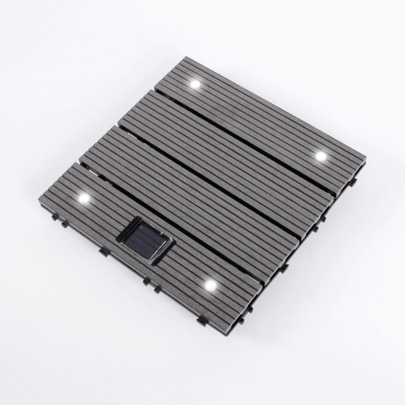Lisslune | Striped Pattern Terrace Floor Tiles Square Click Floor Tiles Floor Board
