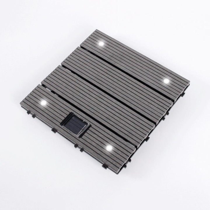 Lisslune | Striped Pattern Terrace Floor Tiles Square Click Floor Tiles Floor Board