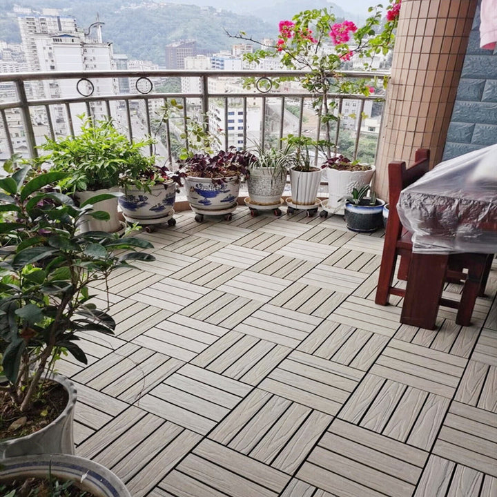 Lisslune | Deck Plank Wood Outdoor Waterproof Non-slip Floor Board