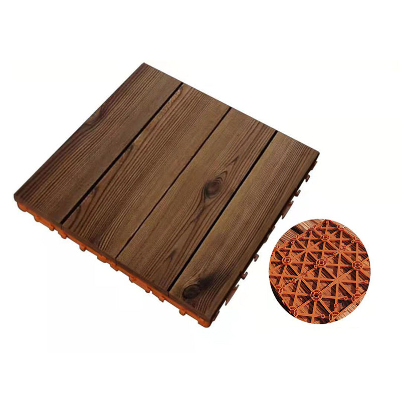 Lisslune | Outdoor Deck Board Wood Square Stripes Composite Flooring Terrace