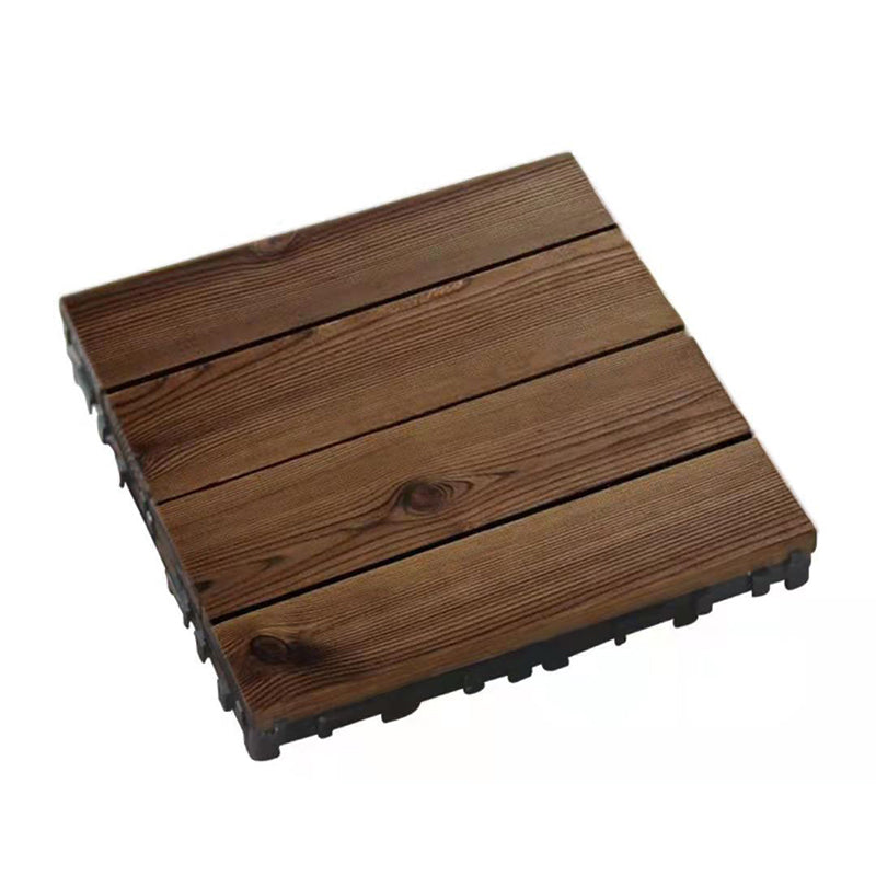 Lisslune | Outdoor Deck Board Wood Square Stripes Composite Flooring Terrace