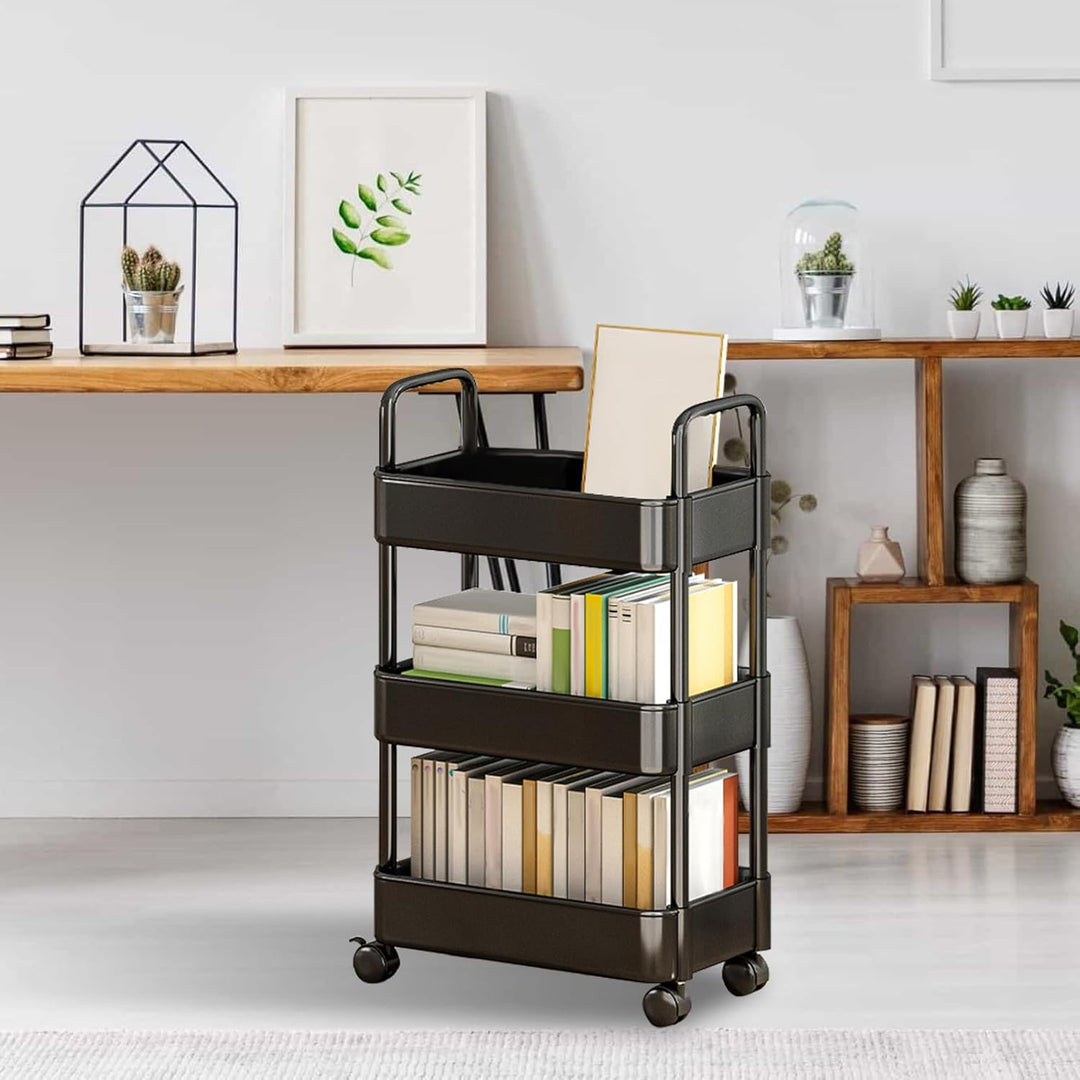 Lisslune | Rolling Utility Cart with Wheels & Handle – Veyora