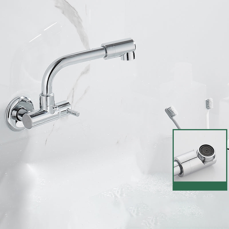Lisslune | Wall-mounted metal bathtub filler with low arc waterfall bathtub faucet