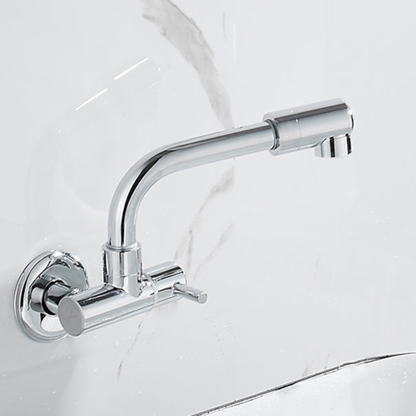 Lisslune | Wall-mounted metal bathtub filler with low arc waterfall bathtub faucet