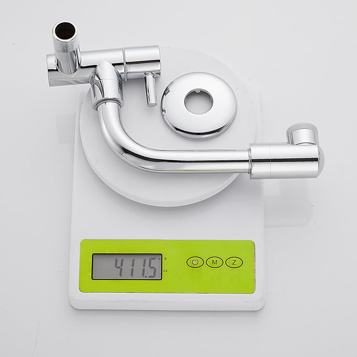 Lisslune | Wall-mounted metal bathtub filler with low arc waterfall bathtub faucet