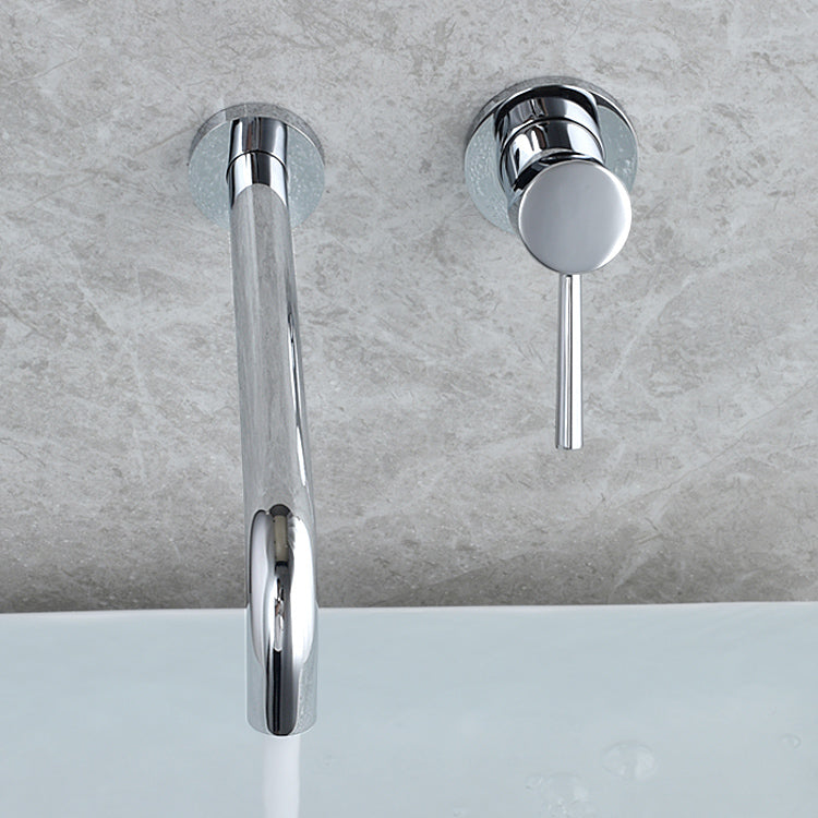 Lisslune | Wall-mounted Metallic Bathtub Faucet Low Arc Pipe Bathtub Tap