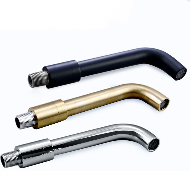 Lisslune | Wall-mounted Metallic Bathtub Faucet Low Arc Pipe Bathtub Tap