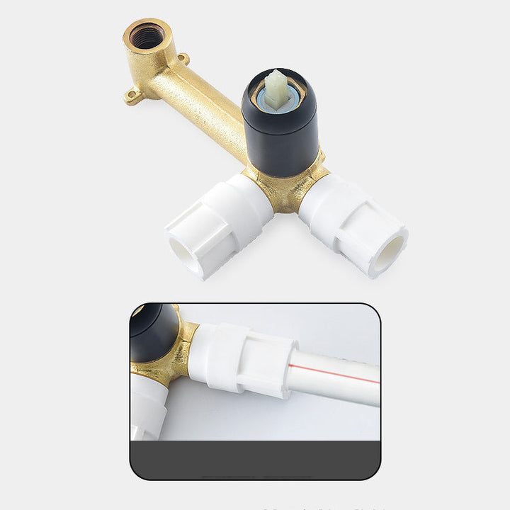 Lisslune | Wall-mounted Metallic Bathtub Faucet Low Arc Pipe Bathtub Tap