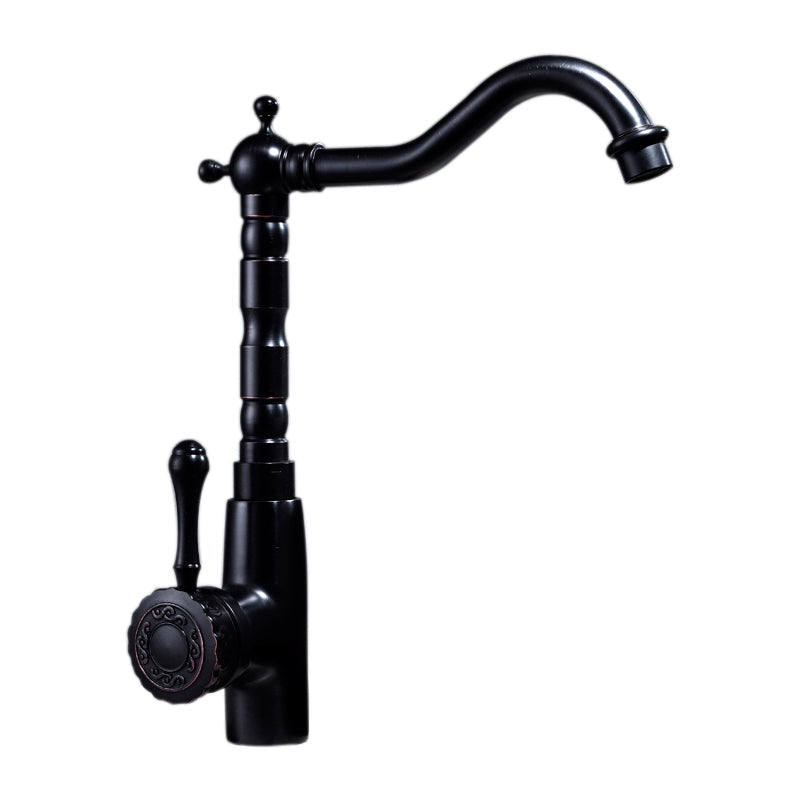 Lisslune | Glam Style Basin Faucet with Swivel Spout and Lever Handle