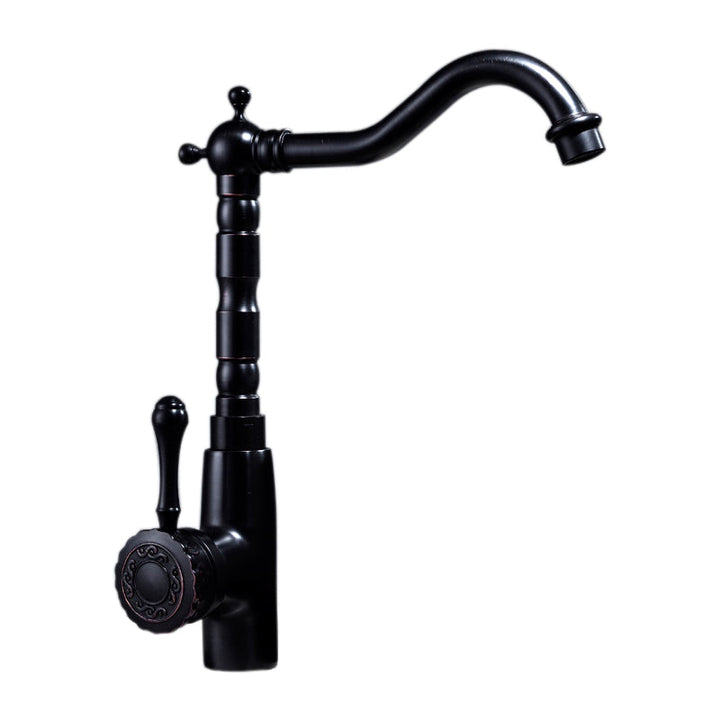 Lisslune | Glam Style Basin Faucet with Swivel Spout and Lever Handle