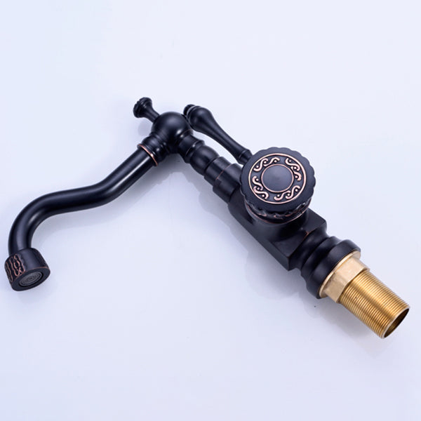 Lisslune | Glam Style Basin Faucet with Swivel Spout and Lever Handle