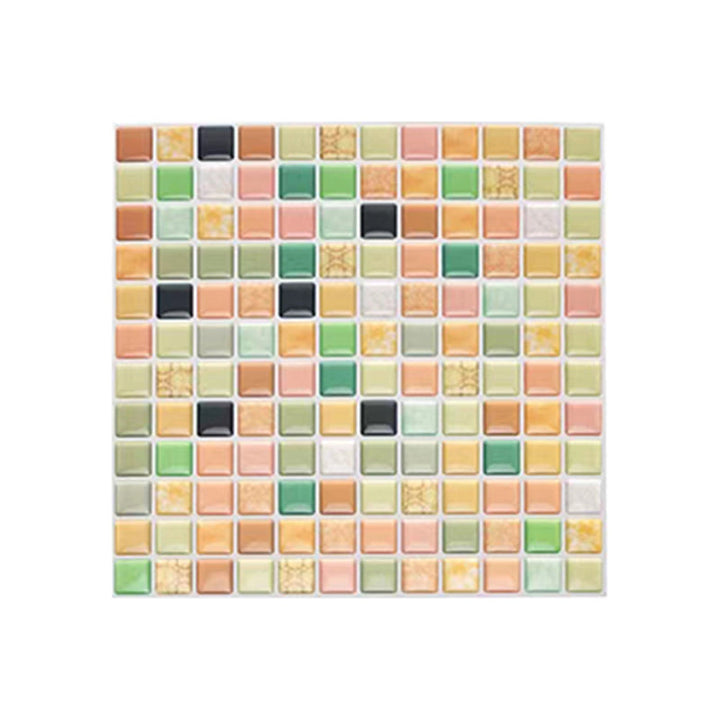 Lisslune | Plastic Peel & Stick Mosaic Tile Waterproof Peel & Stick Mosaic Tile with Square Shape