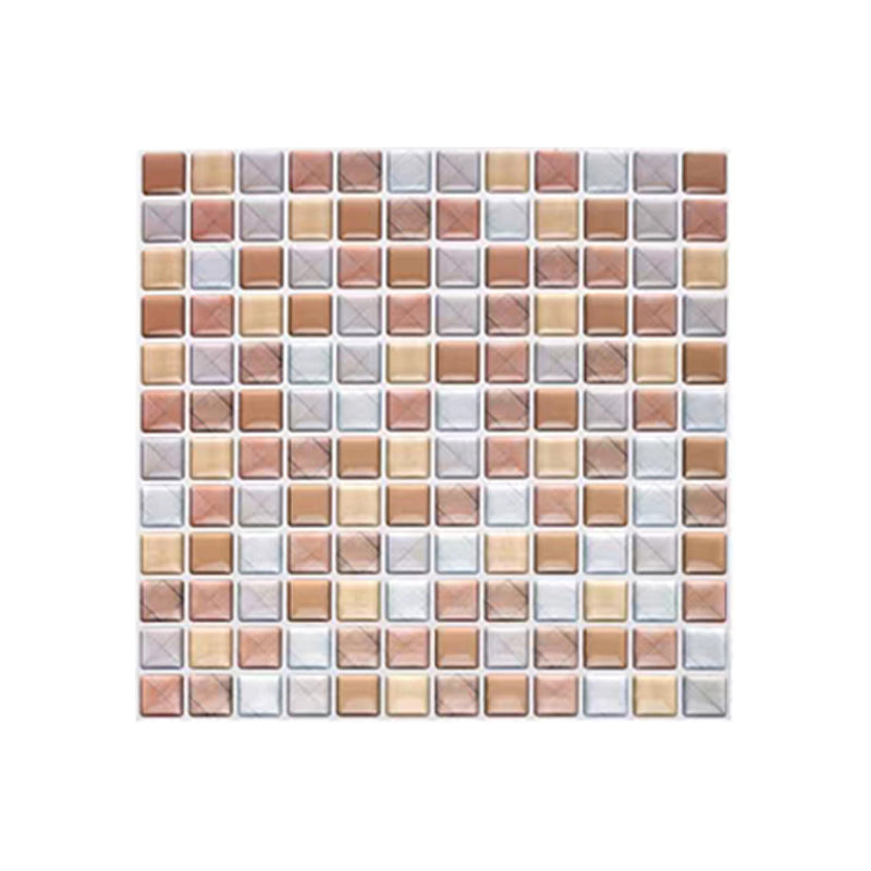 Lisslune | Plastic Peel & Stick Mosaic Tile Waterproof Peel & Stick Mosaic Tile with Square Shape