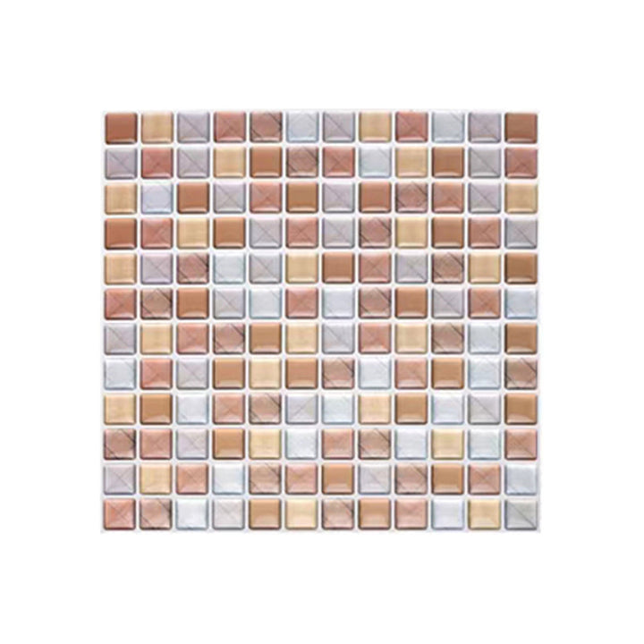 Lisslune | Plastic Peel & Stick Mosaic Tile Waterproof Peel & Stick Mosaic Tile with Square Shape