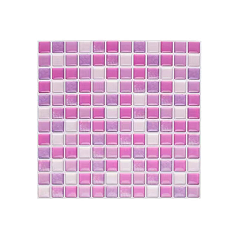 Lisslune | Plastic Peel & Stick Mosaic Tile Waterproof Peel & Stick Mosaic Tile with Square Shape