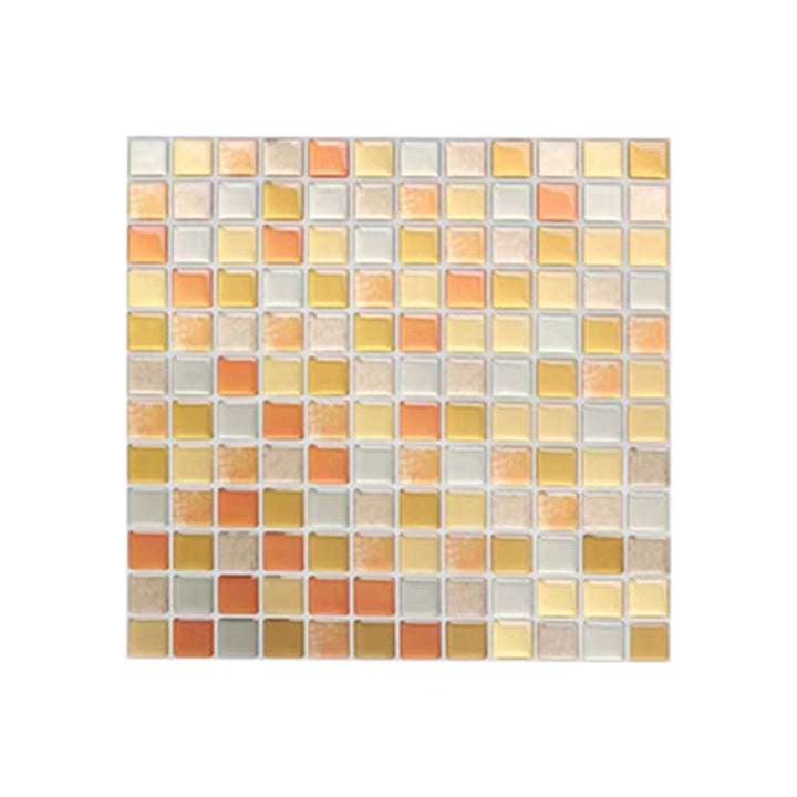 Lisslune | Plastic Peel & Stick Mosaic Tile Waterproof Peel & Stick Mosaic Tile with Square Shape