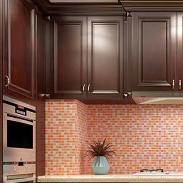 Lisslune | Plastic Peel & Stick Mosaic Tile Waterproof Peel & Stick Mosaic Tile with Square Shape
