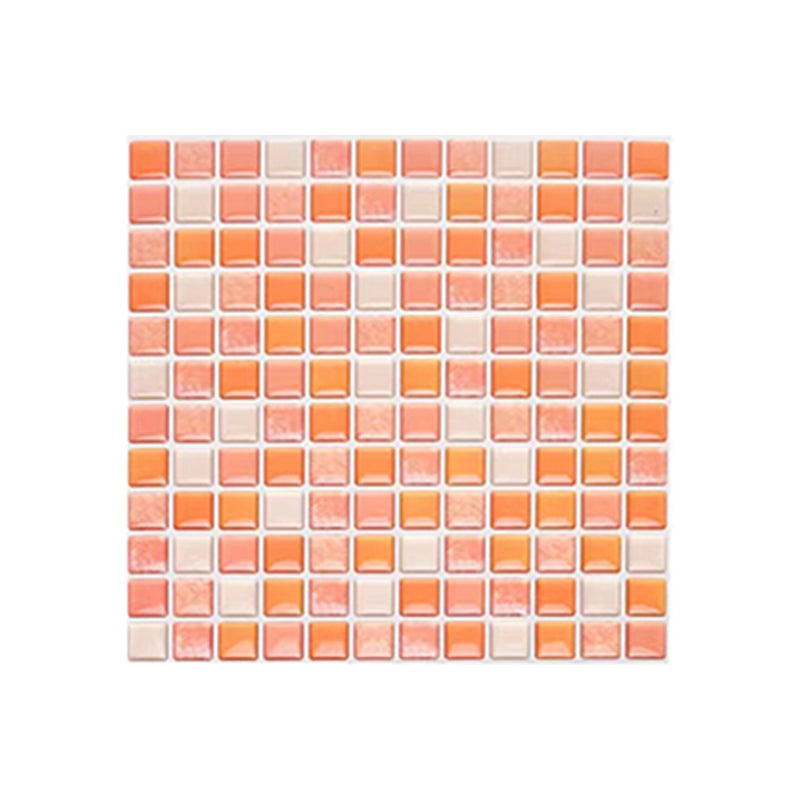 Lisslune | Plastic Peel & Stick Mosaic Tile Waterproof Peel & Stick Mosaic Tile with Square Shape