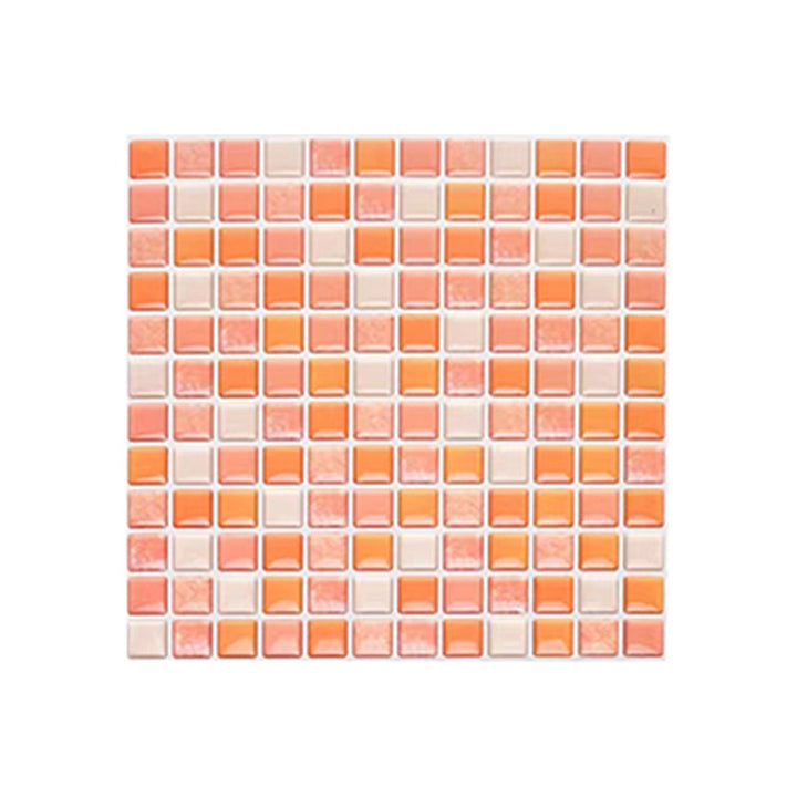 Lisslune | Plastic Peel & Stick Mosaic Tile Waterproof Peel & Stick Mosaic Tile with Square Shape