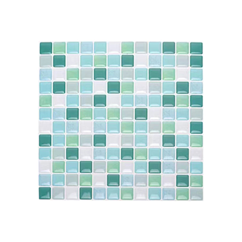 Lisslune | Plastic Peel & Stick Mosaic Tile Waterproof Peel & Stick Mosaic Tile with Square Shape