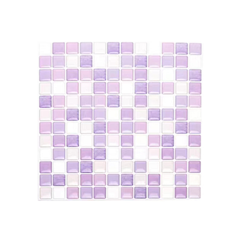 Lisslune | Plastic Peel & Stick Mosaic Tile Waterproof Peel & Stick Mosaic Tile with Square Shape