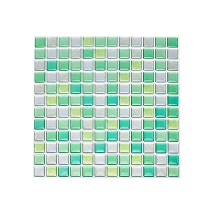 Lisslune | Plastic Peel & Stick Mosaic Tile Waterproof Peel & Stick Mosaic Tile with Square Shape