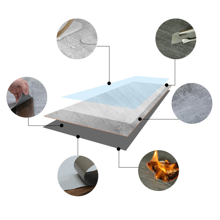 Lisslune | Fireproof Vinyl Flooring Self-adhesive Peel-and-stick Waterproof Vinyl Flooring