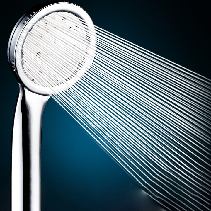 Lisslune | Contemporary Silver Round Shower Head Water Efficient Standard Spray Head